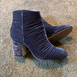 ASOS Lavender Velvet Booties